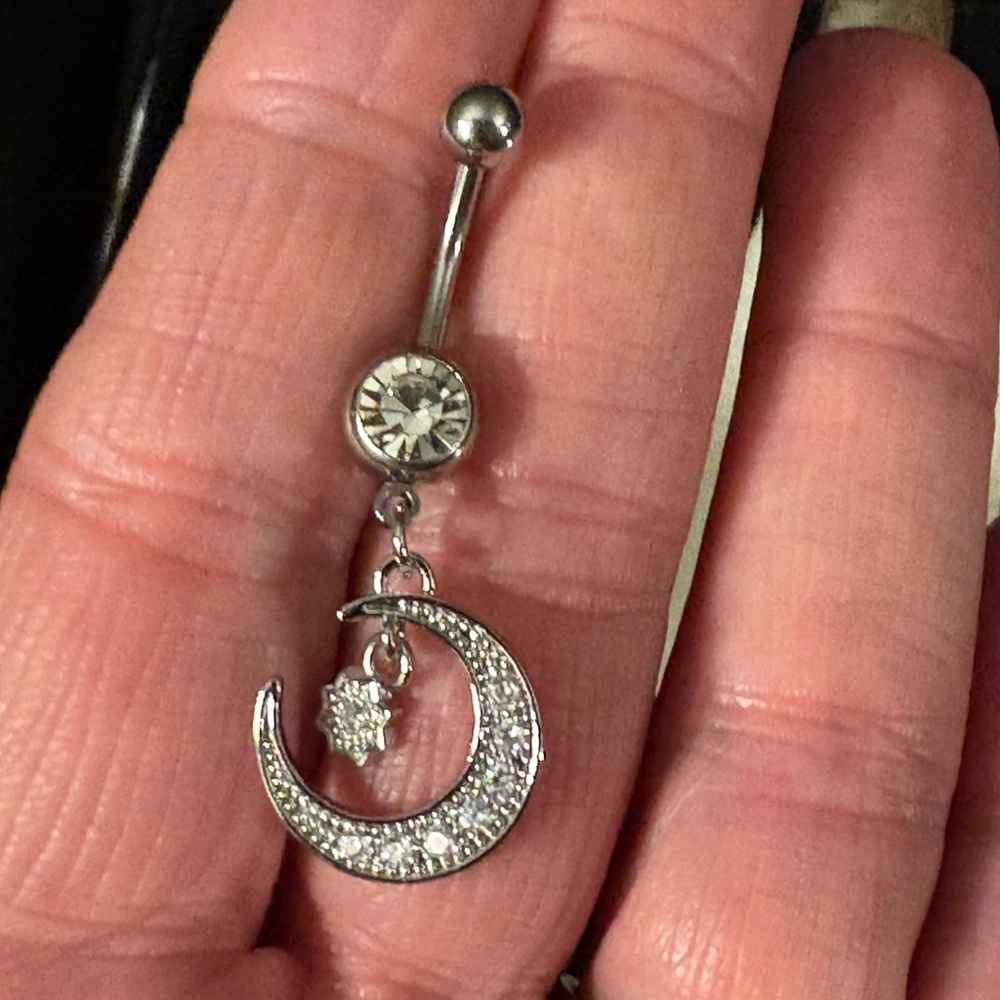 Belly Ring- Moon 🌙 and the Star ⭐️ Stainless Steel Belly Button Ring